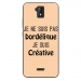 TPU0ALTICES51BORDELIQUEBEIGE - Coque souple pour Altice S51 avec impression Motifs Je ne suis pas bordélique beige