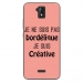 TPU0ALTICES51BORDELIQUEROSE - Coque souple pour Altice S51 avec impression Motifs Je ne suis pas bordélique rose