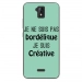 TPU0ALTICES51BORDELIQUETURQUO - Coque souple pour Altice S51 avec impression Motifs Je ne suis pas bordélique turquoise