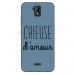 TPU0ALTICES51CHIEUSEBLEU - Coque souple pour Altice S51 avec impression Motifs Chieuse d'Amour bleu