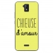 TPU0ALTICES51CHIEUSEJAUNE - Coque souple pour Altice S51 avec impression Motifs Chieuse d'Amour jaune