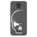 TPU0ALTICES51CRANE - Coque souple pour Altice S51 avec impression Motifs crâne blanc