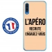 TPU0GALA70APEROBEIGE - Coque souple pour Samsung Galaxy A70 avec impression Motifs l'apéro recrute beige