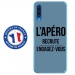 TPU0GALA70APEROBLEU - Coque souple pour Samsung Galaxy A70 avec impression Motifs l'apéro recrute bleu