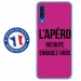 TPU0GALA70APEROFUSHIA - Coque souple pour Samsung Galaxy A70 avec impression Motifs l'apéro recrute fushia