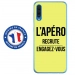 TPU0GALA70APEROJAUNE - Coque souple pour Samsung Galaxy A70 avec impression Motifs l'apéro recrute jaune