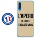 TPU0GALA70APEROTAUPE - Coque souple pour Samsung Galaxy A70 avec impression Motifs l'apéro recrute taupe