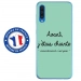 TPU0GALA70CHIANTETURQUOISE - Coque souple pour Samsung Galaxy A70 avec impression Motifs Avant, j'étais chiante turquoise