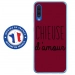 TPU0GALA70CHIEUSEBORDEAU - Coque souple pour Samsung Galaxy A70 avec impression Motifs Chieuse d'Amour bordeau