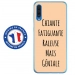 TPU0GALA70GENIALEBEIGE - Coque souple pour Samsung Galaxy A70 avec impression Motifs Chiante mais Géniale beige