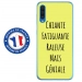 TPU0GALA70GENIALEJAUNE - Coque souple pour Samsung Galaxy A70 avec impression Motifs Chiante mais Géniale jaune