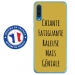 TPU0GALA70GENIALEOR - Coque souple pour Samsung Galaxy A70 avec impression Motifs Chiante mais Géniale or