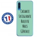 TPU0GALA70GENIALETURQUOISE - Coque souple pour Samsung Galaxy A70 avec impression Motifs Chiante mais Géniale turquoise