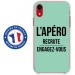 TPU0IPXRAPEROTURQUOISE - Coque souple pour Apple iPhone XR avec impression Motifs l'apéro recrute turquoise