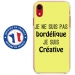 TPU0IPXRBORDELIQUEJAUNE - Coque souple pour Apple iPhone XR avec impression Motifs Je ne suis pas bordélique jaune