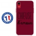 TPU0IPXRCHIEUSEBORDEAU - Coque souple pour Apple iPhone XR avec impression Motifs Chieuse d'Amour bordeau