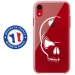 TPU0IPXRCRANE - Coque souple pour Apple iPhone XR avec impression Motifs crâne blanc