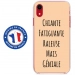 TPU0IPXRGENIALEBEIGE - Coque souple pour Apple iPhone XR avec impression Motifs Chiante mais Géniale beige