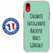 TPU0IPXRGENIALETURQUOISE - Coque souple pour Apple iPhone XR avec impression Motifs Chiante mais Géniale turquoise