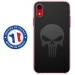 TPU0IPXRSKULLCARBONE - Coque souple pour Apple iPhone XR avec impression Motifs tête de mort sur fond carbone