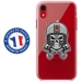 TPU0IPXRSKULLCASQUE - Coque souple pour Apple iPhone XR avec impression Motifs tête de mort avec un casque de moto