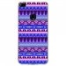 TPU0P8LITE17AZTEQUEBLEUVIO - Coque souple pour Huawei P8 Lite 2017 avec impression Motifs aztèque bleu et violet
