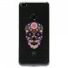 TPU0P8LITE17SKULLFLEUR - Coque souple pour Huawei P8 Lite 2017 avec impression Motifs crâne en fleurs