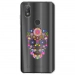 TPU0VIEW2SKULLFLEUR - Coque souple pour Wiko View 2 avec impression Motifs crâne en fleurs