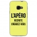 TPU0XCOVER4APEROJAUNE - Coque souple pour Samsung Galaxy XCover 4 avec impression Motifs l'apéro recrute jaune