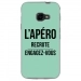 TPU0XCOVER4APEROTURQUOISE - Coque souple pour Samsung Galaxy XCover 4 avec impression Motifs l'apéro recrute turquoise