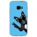 TPU0XCOVER4CHIENVBLEU - Coque souple pour Samsung Galaxy XCover 4 avec impression Motifs chien à lunettes sur fond bleu