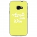 TPU0XCOVER4DIEUJAUNE - Coque souple pour Samsung Galaxy XCover 4 avec impression Motifs Appelle moi Dieu jaune