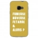 TPU0XCOVER4FUMEUSEOR - Coque souple pour Samsung Galaxy XCover 4 avec impression Motifs fumeuse et alors or