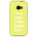 TPU0XCOVER4RAISONJAUNE - Coque souple pour Samsung Galaxy XCover 4 avec impression Motifs marre d'avoir raison jaune