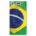 TPU0XZ1COMPDRAPBRESIL - Coque souple pour Sony Xperia XZ1 Compact avec impression Motifs drapeau du Brésil