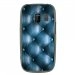 TPU1ASHA302CAPITONBLEU - Coque souple pour Nokia Asha 302 avec impression Motifs effet capitonné bleu