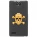 TPU1DIVE30SKULLOR - Coque souple pour Orange Dive 30 avec impression Motifs tête de mort aspect or