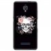 TPU1FOVASKULLFLOWER - Coque souple pour Orange Fova avec impression Motifs skull fleuri