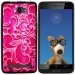 TPU1HELIUM45ARABESQUEFUSHIA - Coque Souple en gel noir pour Archos 45 Helium avec impression Motifs arabesque fushia