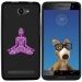 TPU1HELIUM45BOUDDHAMAUVE - Coque Souple en gel noir pour Archos 45 Helium avec impression Motifs bouddha mauve