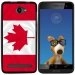 TPU1HELIUM45DRAPCANADA - Coque Souple en gel noir pour Archos 45 Helium avec impression Motifs drapeau du Canada