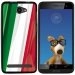 TPU1HELIUM45DRAPITALIE - Coque Souple en gel noir pour Archos 45 Helium avec impression Motifs drapeau de l'Italie