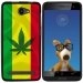 TPU1HELIUM45RASTA - Coque Souple en gel noir pour Archos 45 Helium avec impression Motifs rasta