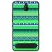 TPU1LUMIA550AZTEQUEBLEUVER - Coque souple pour Microsoft Lumia 550 avec impression Motifs aztèque bleu et vert