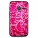 TPU1PIXI340ARABESQUEFUSHIA - Coque Souple en gel noir pour Orange Rise-30 avec impression Motifs arabesque fushia