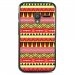 TPU1PIXI340AZTEQUEJAUNEROUGE - Coque Souple en gel noir pour Orange Rise-30 avec impression Motifs aztèque jaune et rouge