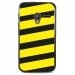 TPU1PIXI340BANDEJAUNE - Coque Souple en gel noir pour Orange Rise-30 avec impression Motifs bandes jaunes