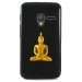 TPU1PIXI340BOUDDHAOR - Coque Souple en gel noir pour Orange Rise-30 avec impression Motifs bouddha or