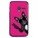 TPU1PIXI340CHIENVFUSHIA - Coque Souple en gel noir pour Orange Rise-30 avec impression Motifs chien à lunettes sur fond fushi