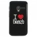 TPU1PIXI340COEURBREIZH - Coque Souple en gel noir pour Orange Rise-30 avec impression Motifs coeur rouge I Love Breizh